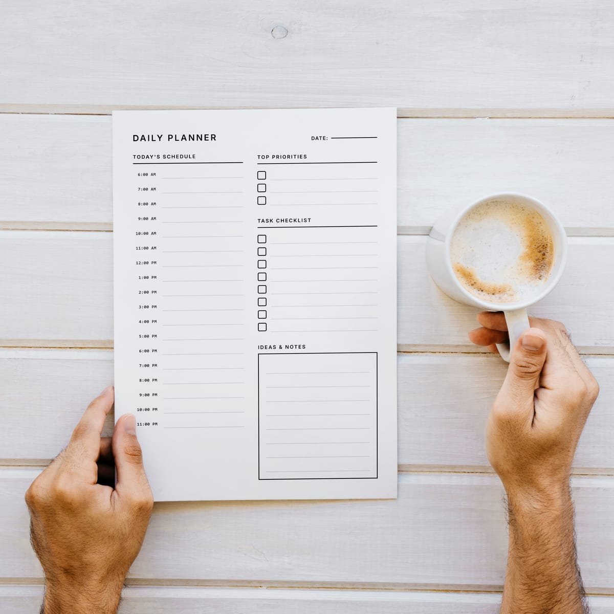 daily to do list Layout