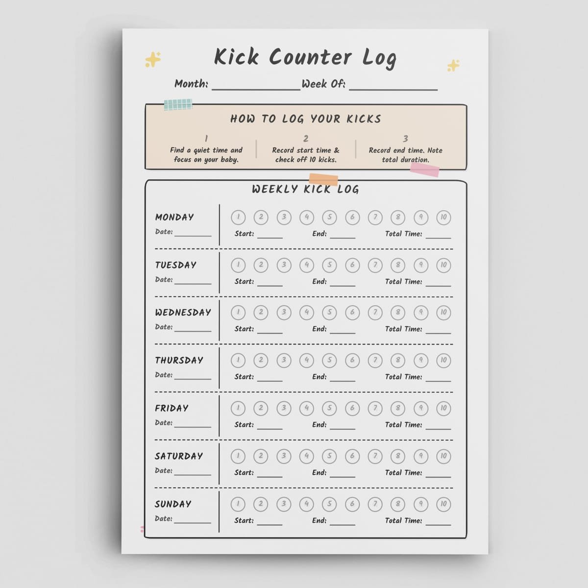 Kick Counter Log Hero