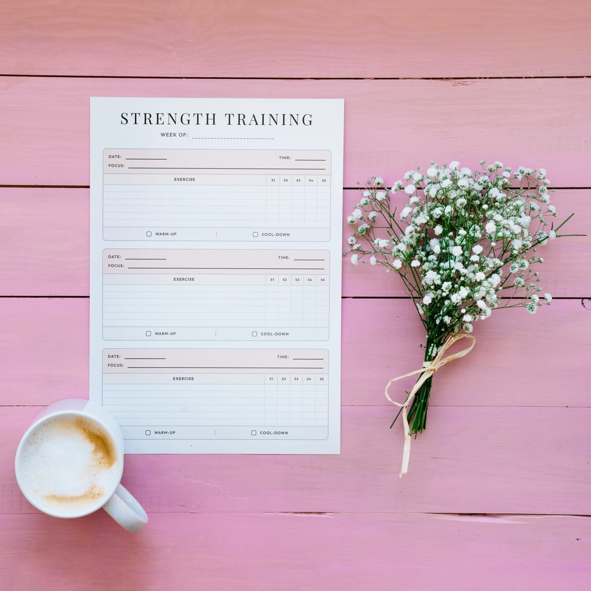 Strength Training log Layout