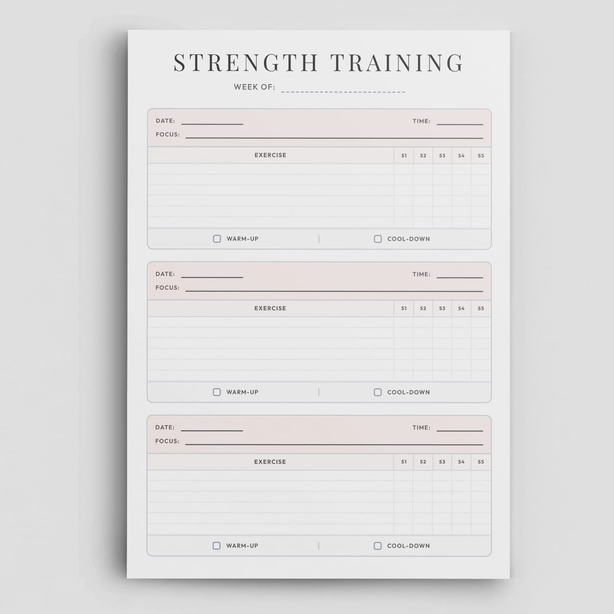 Strength Training log Hero