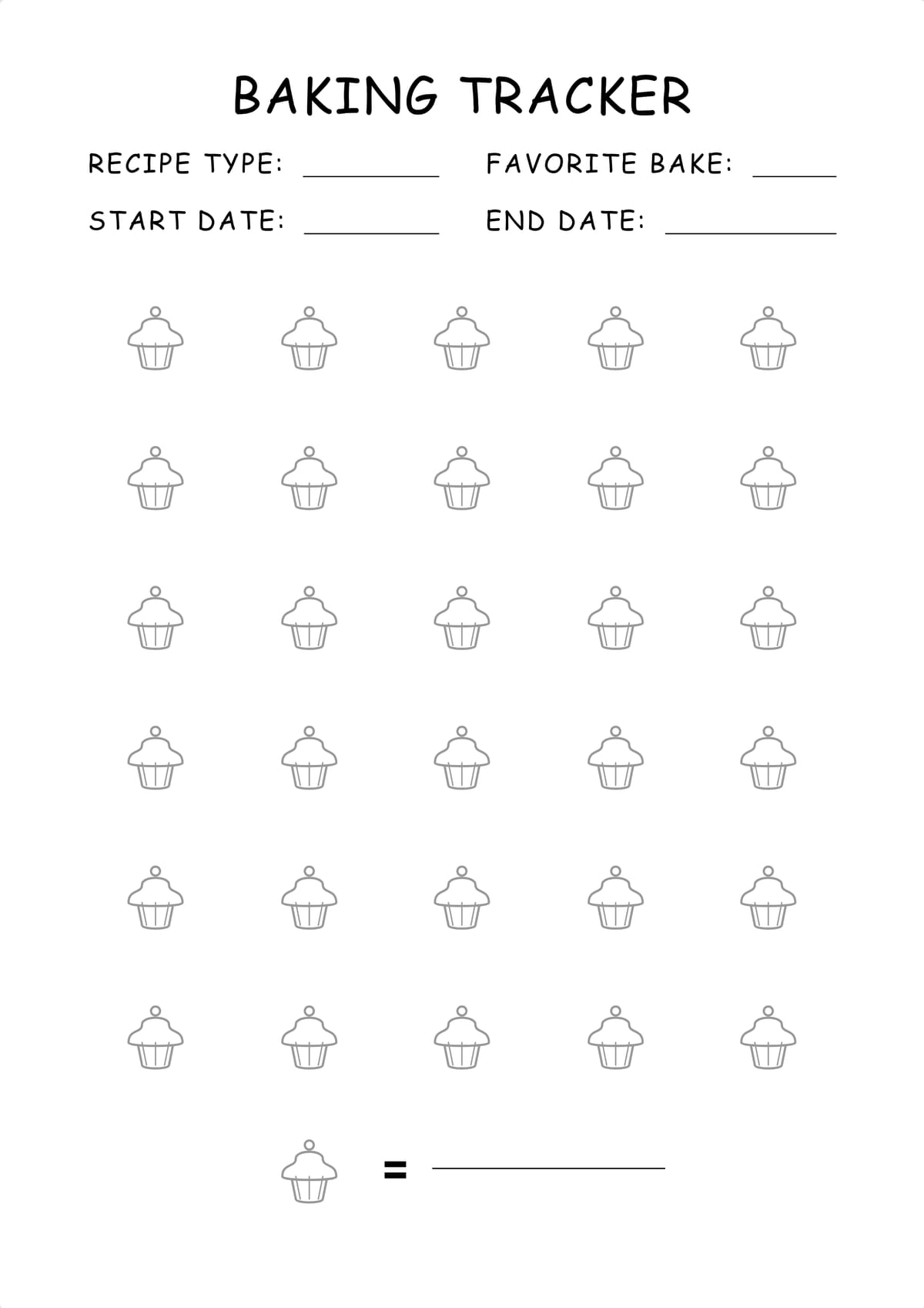 Baking Progress Tracker Layout