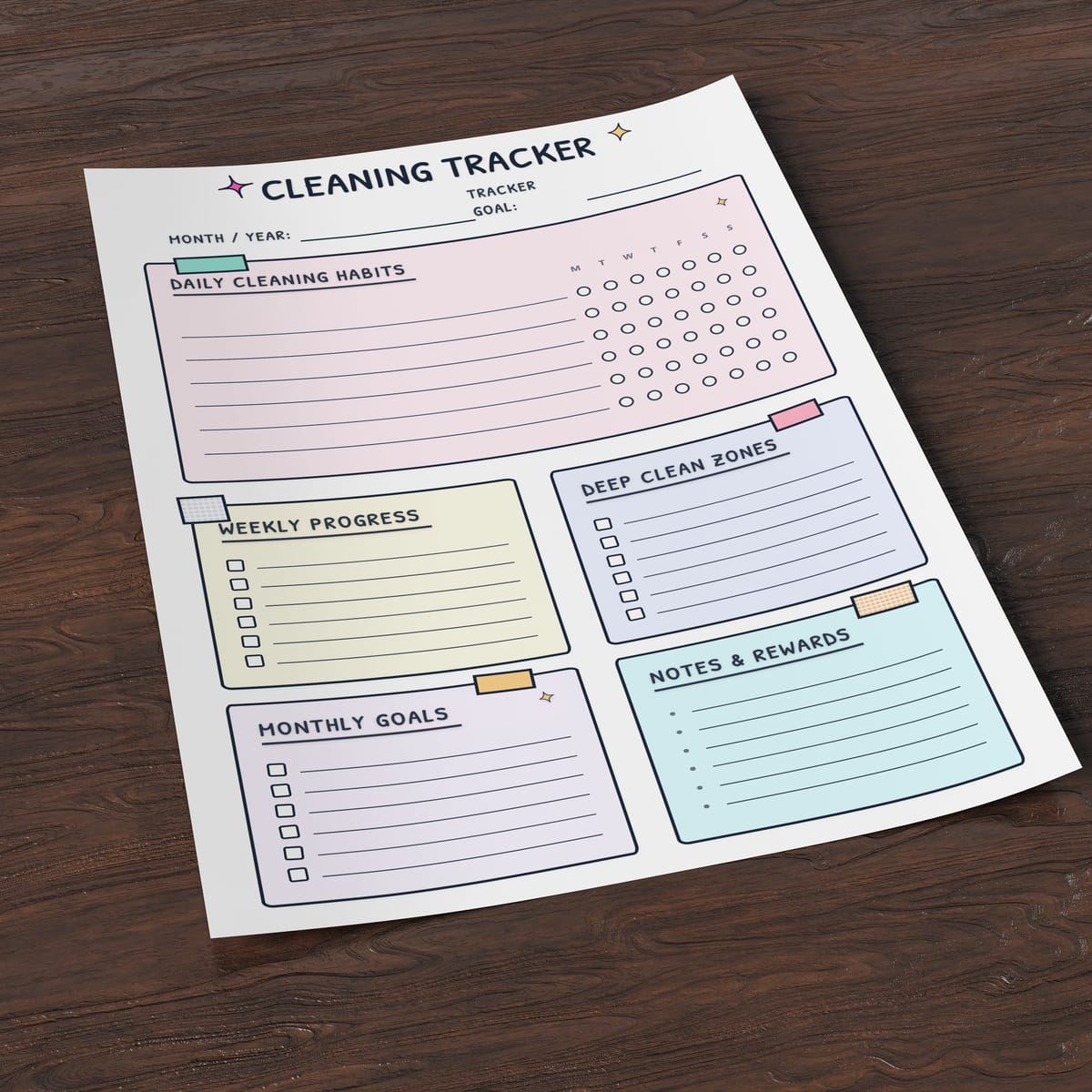 Cleaning Tracker Layout