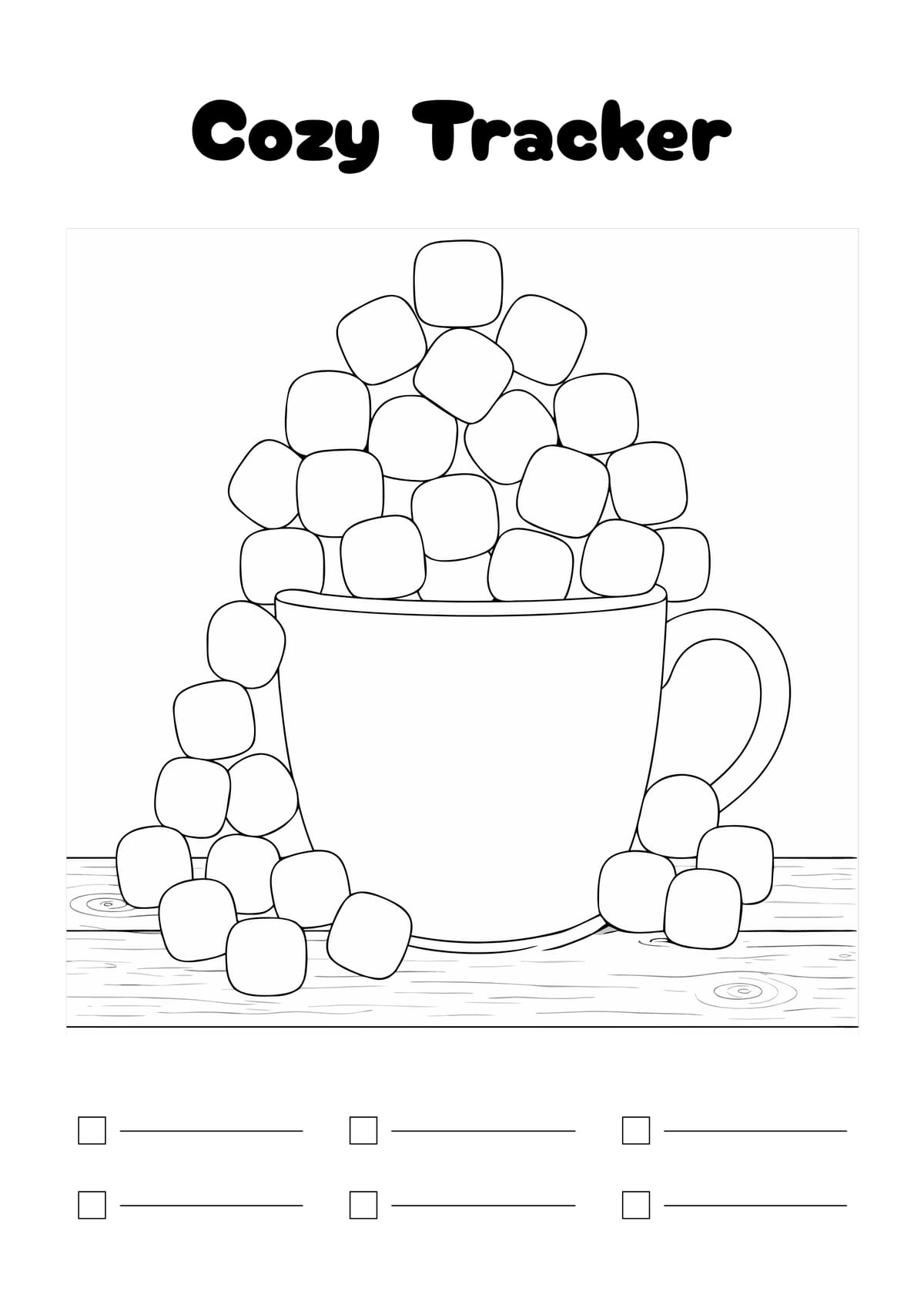 Cozy Habit Tracker Page Layout