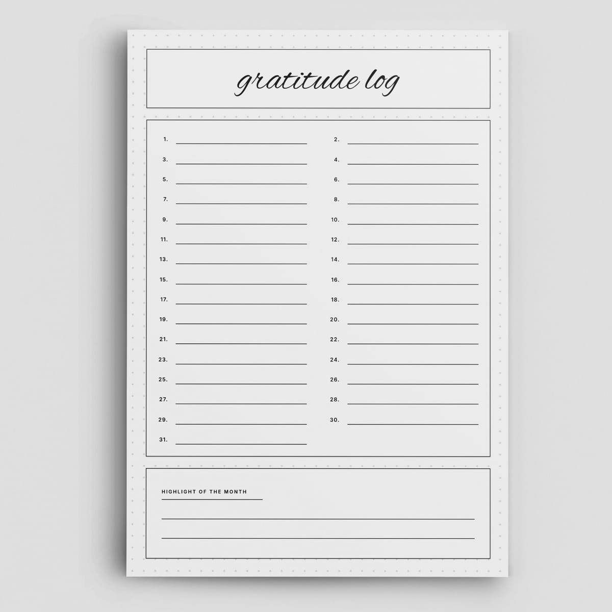 Gratitude Log Hero