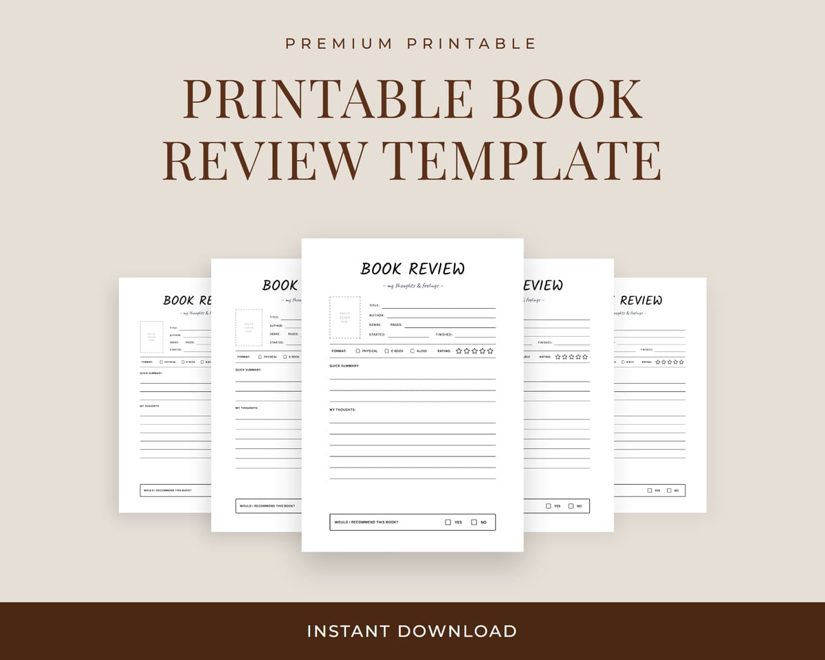 Book Review Template Hero