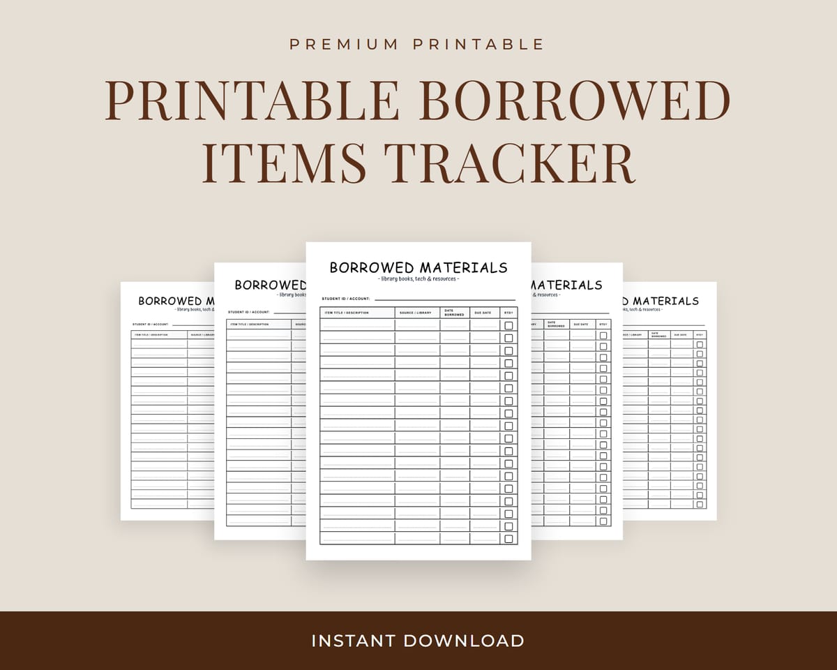 Borrowed Items Tracker Hero
