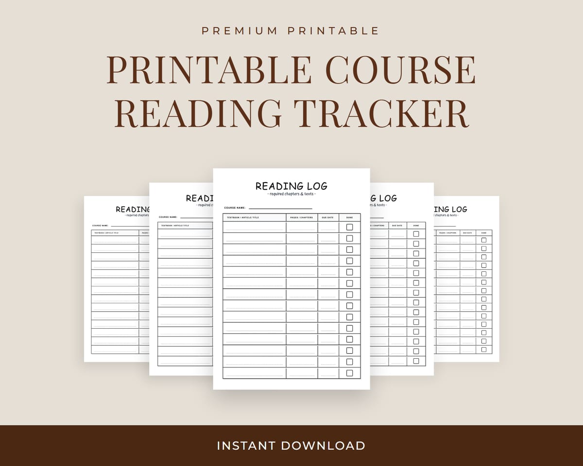 Course Reading Tracker Hero