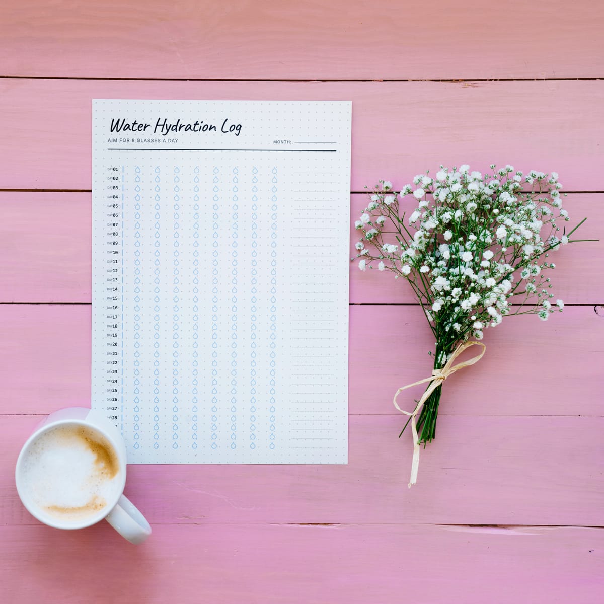 Water Intake Tracker Layout