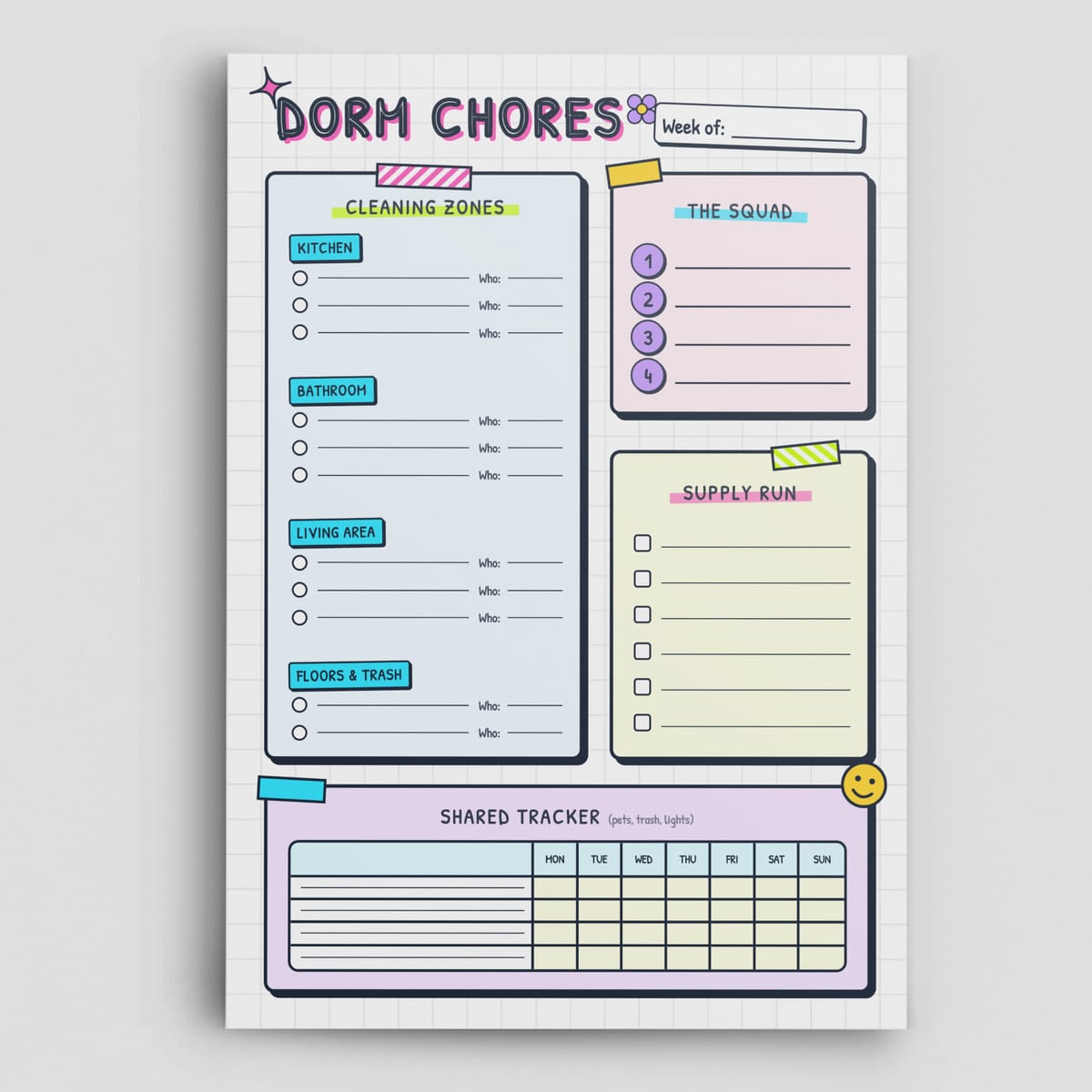 College Roommate Chores planner Hero