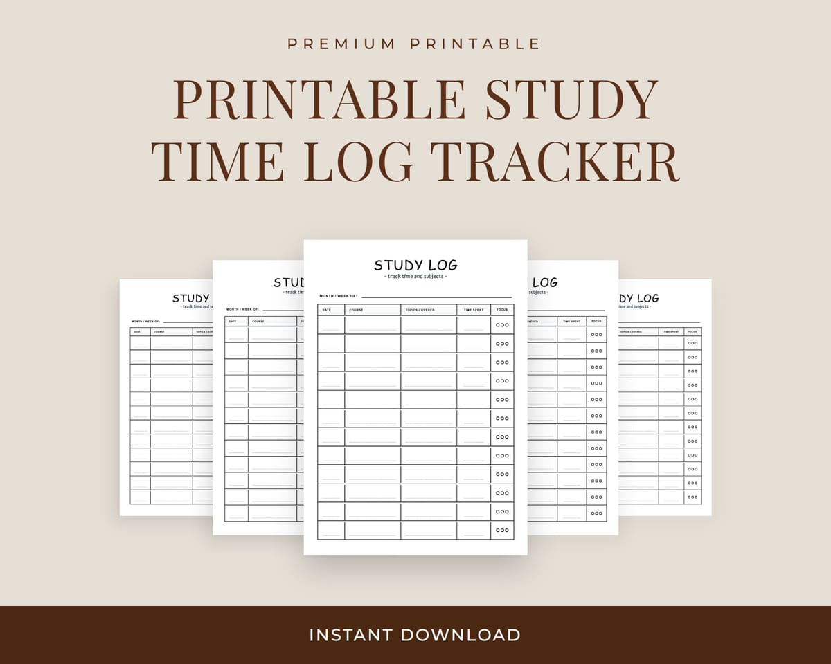 Study Time Log Tracker Hero