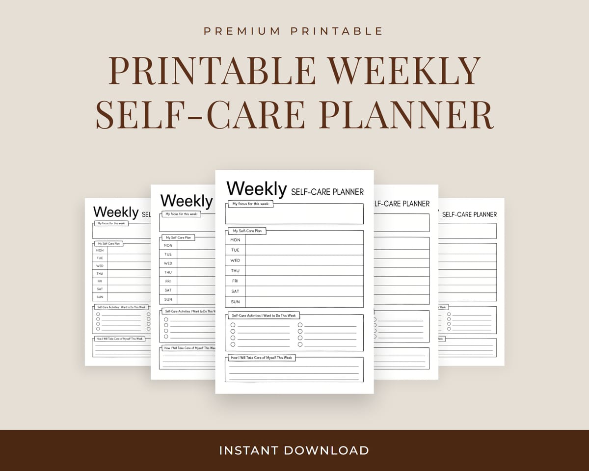 Weekly Self-Care Planner Hero