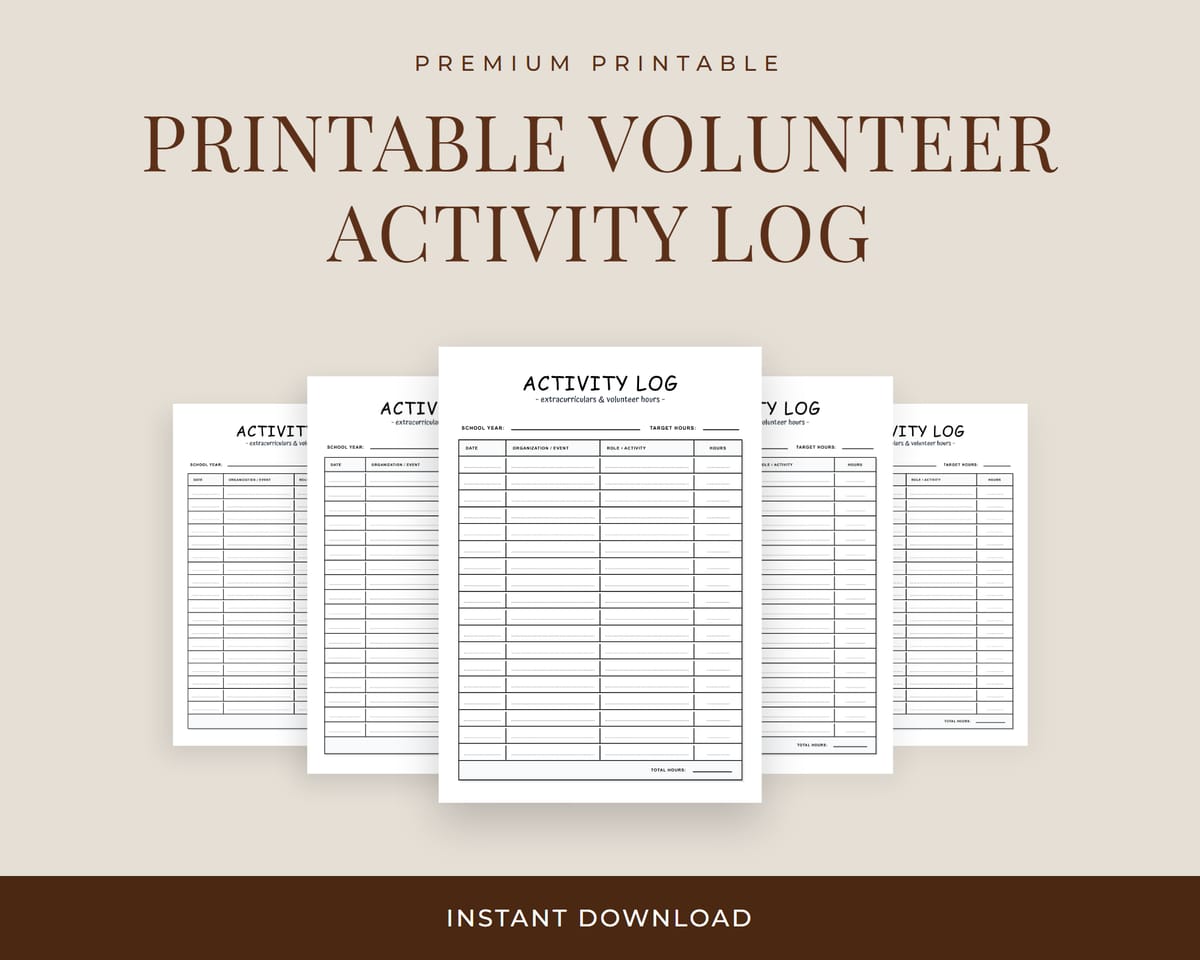 Volunteer Activity Log Hero